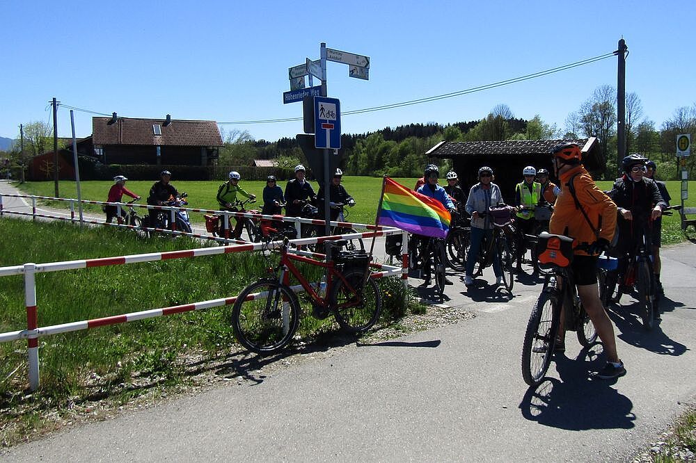 in Iffeldorf, der Regenbogen, ein Zeichen Gottes, er steht für Frieden und Vielfalt