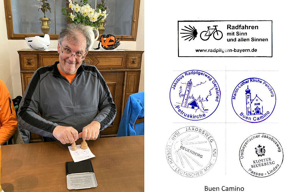 Jürgen Nitz und die Pilgerstempel
