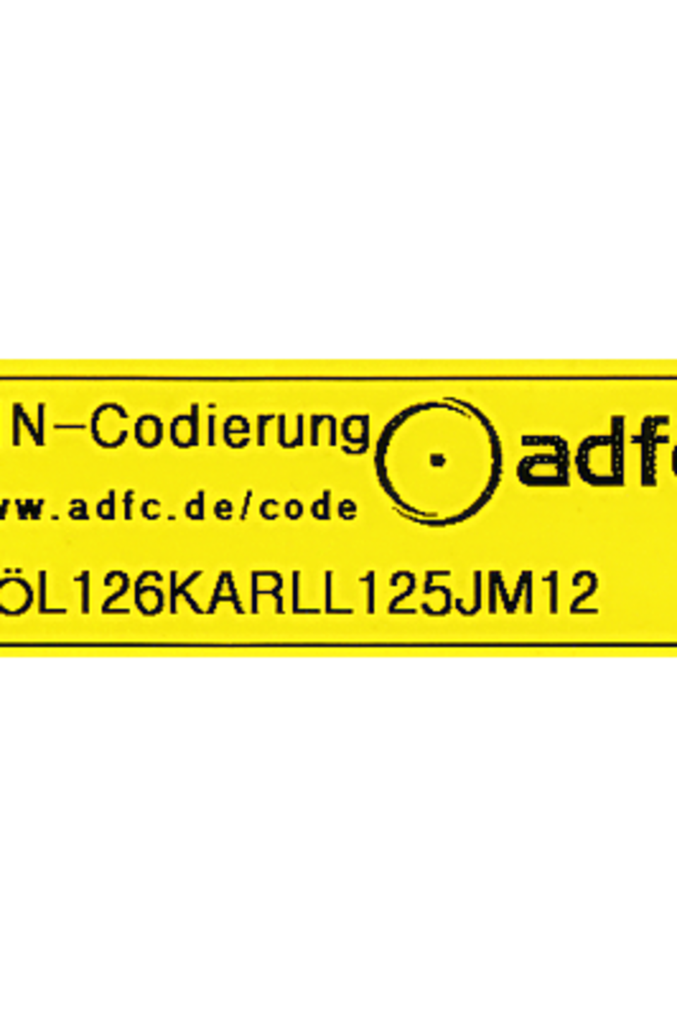 Beispiel für ein Klebeetikett