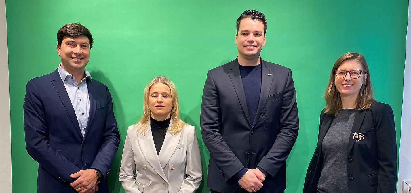 Vertreter:innen der Bündnispartner auf der Pressekonferenz