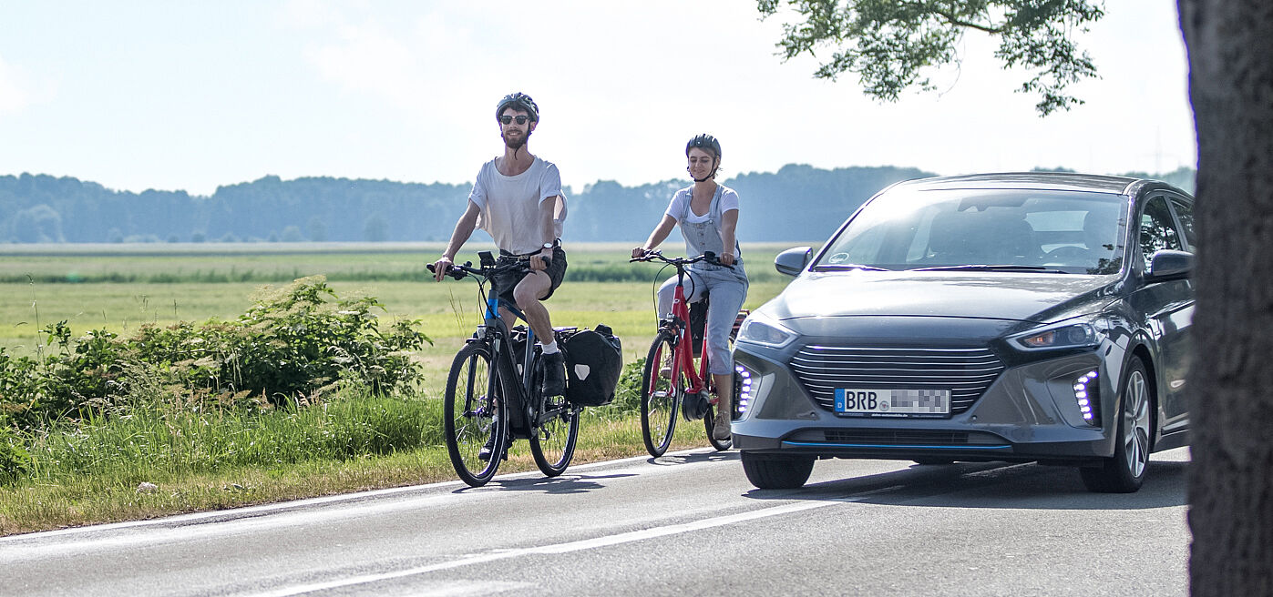 Im ländlichen Raum sind die Radfahrbedingungen oft nicht gut. Im ländlichen Raum sind die Radfahrbedingungen oft nicht gut.
